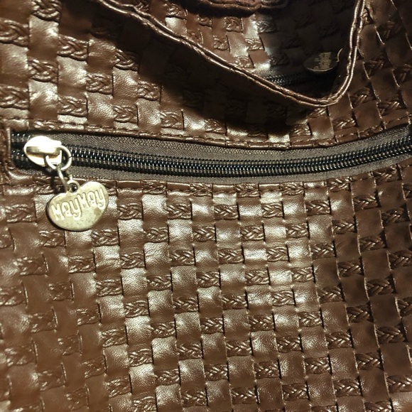 Brown Satchel Bag w/ Coin Purse Charm - Picture 14 of 15